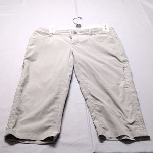 Kuhl Womens Tan‎ Green Capris Lightweight Relaxed Fit Multipocket Hiking Size 8